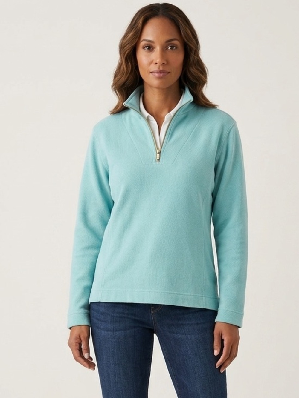 Tommy Bahama Cotton 1/4 Zip Long Sleeve Sweater Size Medium
